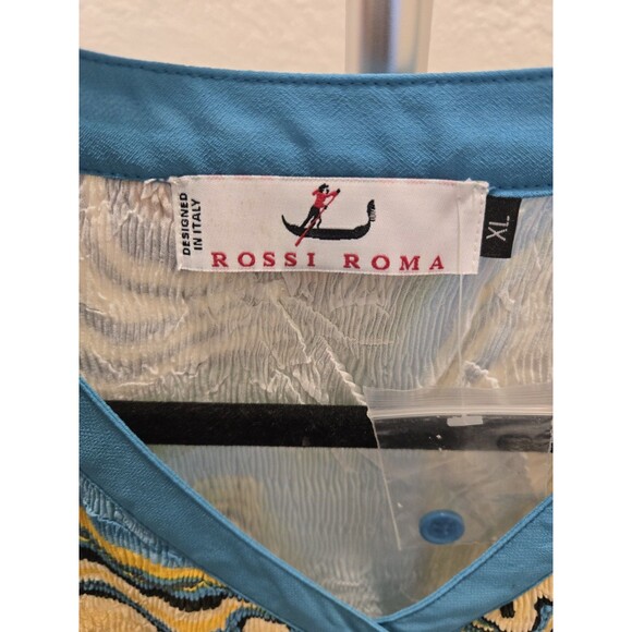 Rossi Roma Vintage Y2K Pleated Tunic Top Shirt Womens XL Lined Artsy Lagenlook - Picture 6 of 8